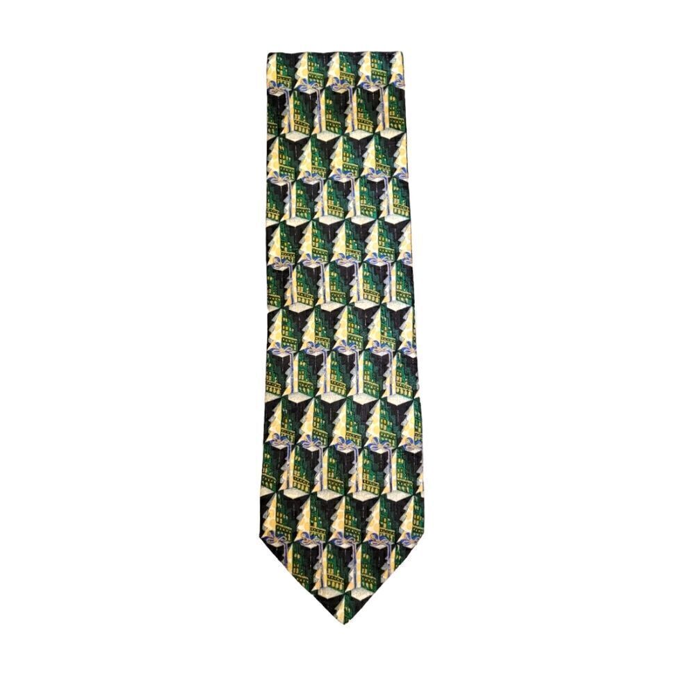 Ermenegildo Zegna Green Christmas Motif Tie